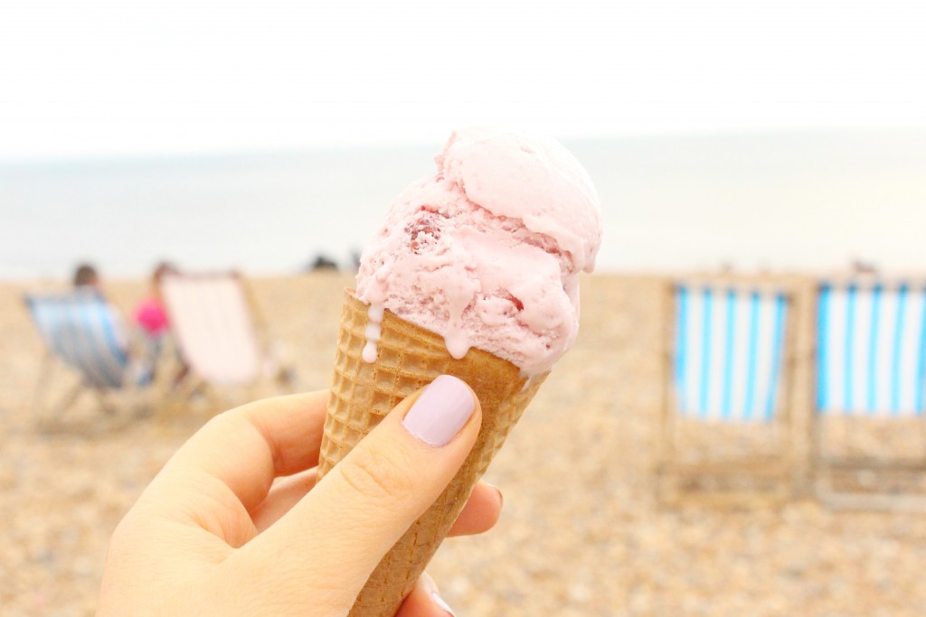 ice cream on the beach